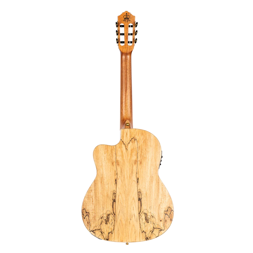 Ortega Signature Series Full Size Guitar Solid Spruce/ Spalted Maple Natural - TZSM-3