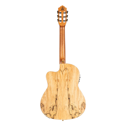 Ortega Signature Series Full Size Guitar Solid Spruce/ Spalted Maple Natural - TZSM-3