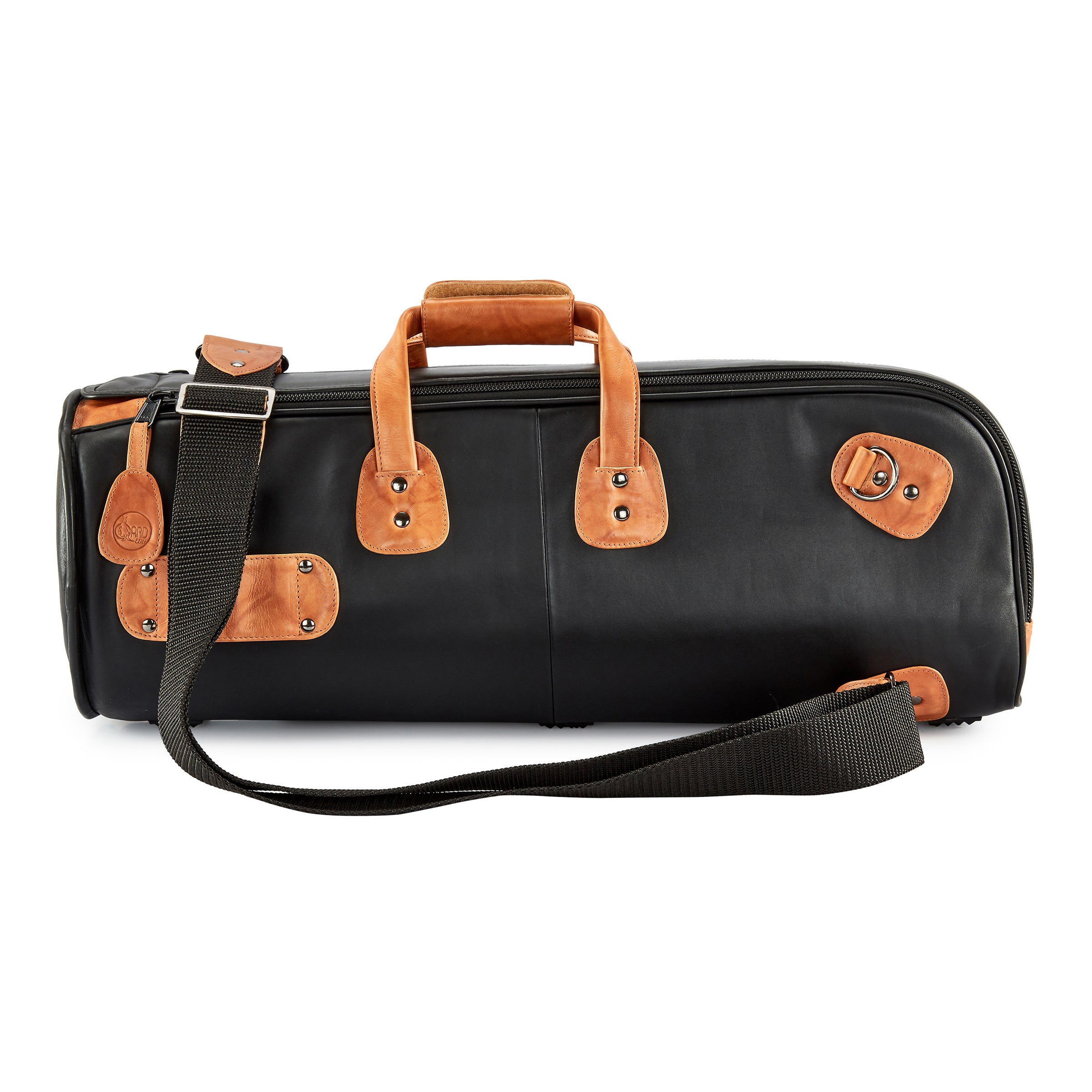Gard Elite 1-ELK Single Trumpet Gig Bag  Black Leather with LNT Antique Leather Trim Inner Unitika Black