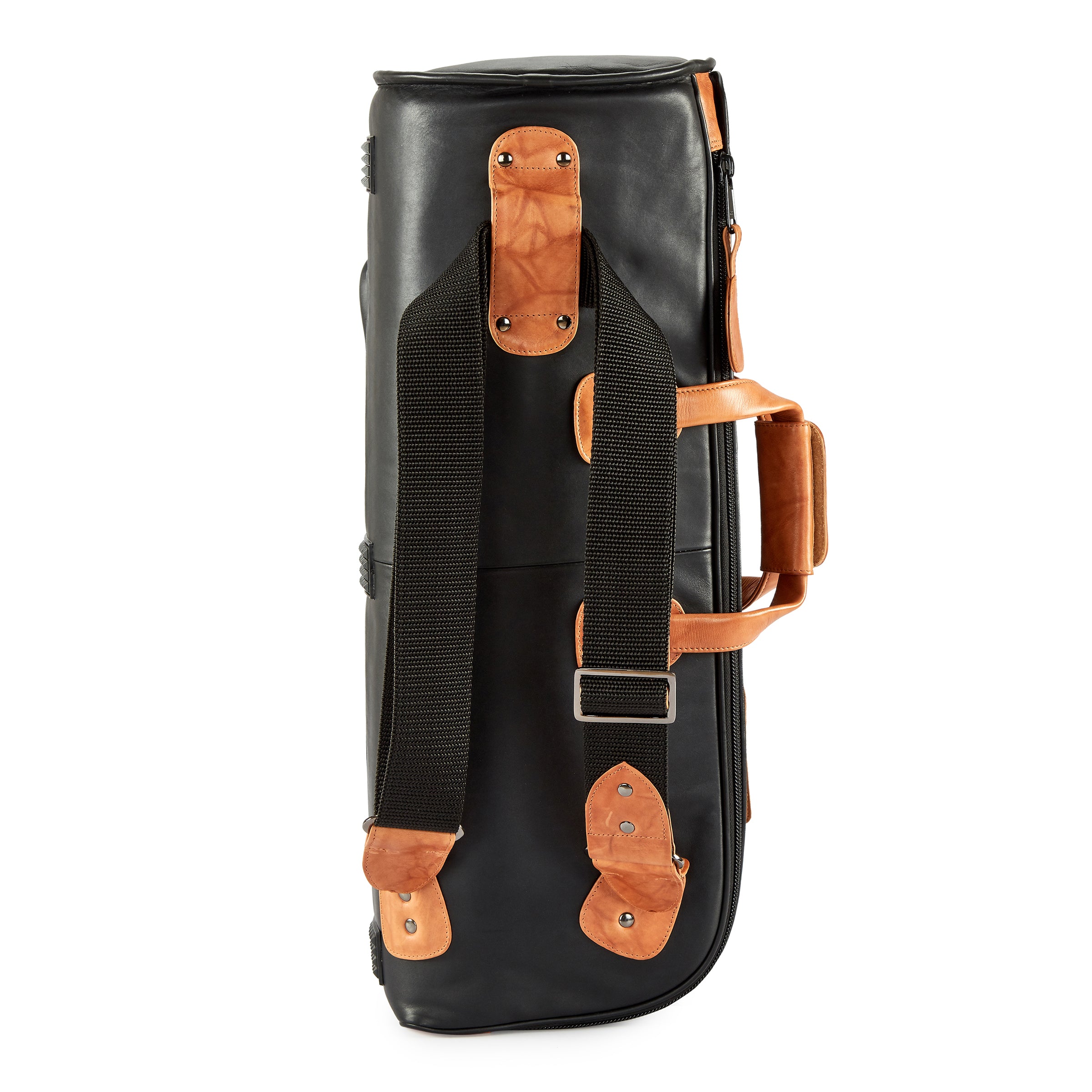 Gard Elite 1-ELK Single Trumpet Gig Bag  Black Leather with LNT Antique Leather Trim Inner Unitika Black