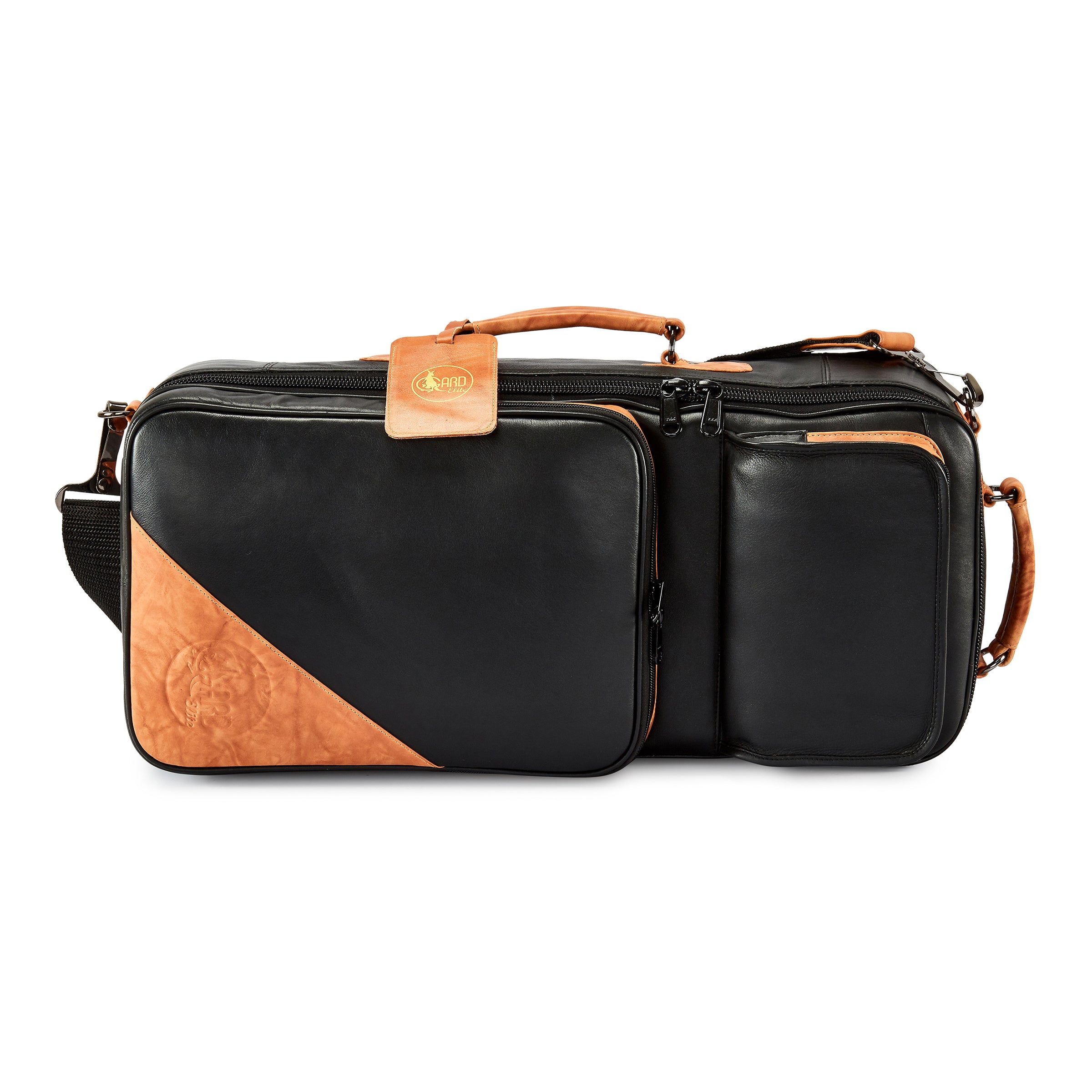 Gard 4-ECLK Double Trumpet Gig Bag (Insert Pvc) outer Blk leather inner Unitika Black