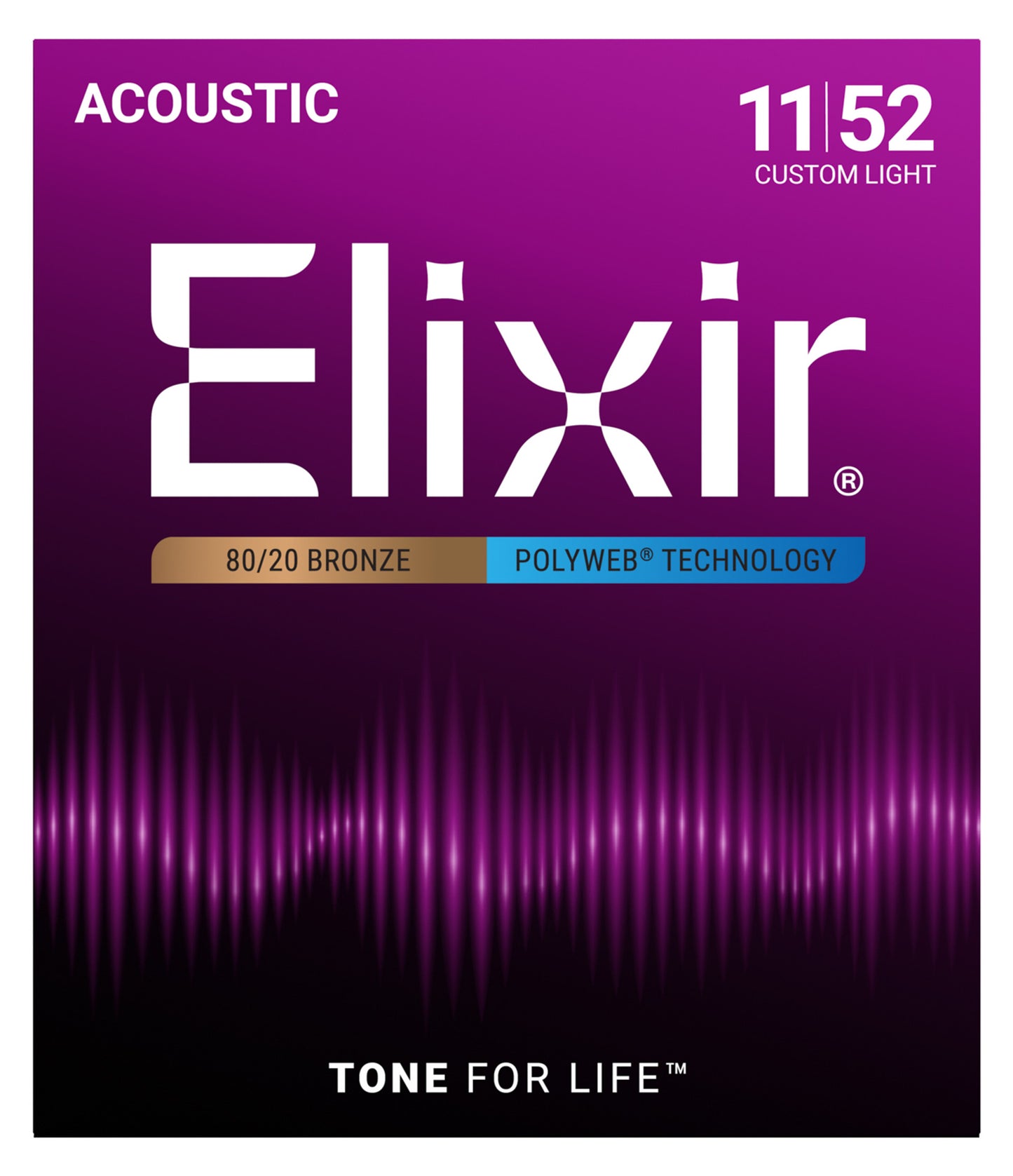 Elixir Strings Polyweb 80/20 Bronze Acoustic Guitar Strings