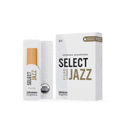 Organic Select Jazz Filed Soprano Saxophone Reeds, Individually-Sealed, 10-Pack