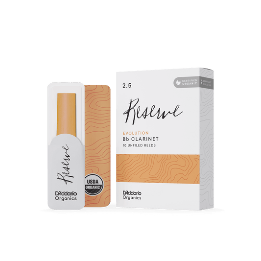 Organic Reserve Evolution Bb Clarinet Reeds, Individually-Sealed, 10-Pack