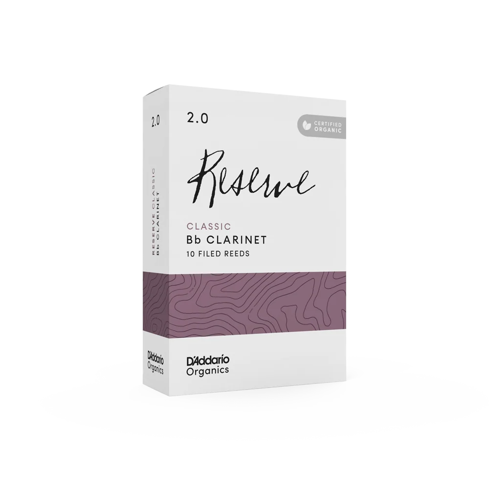Organic Reserve Classic Bb Clarinet Reeds, Individually-Sealed, 10-Pack