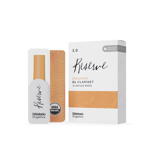 Organic Reserve Evolution Bb Clarinet Reeds, Individually-Sealed, 10-Pack