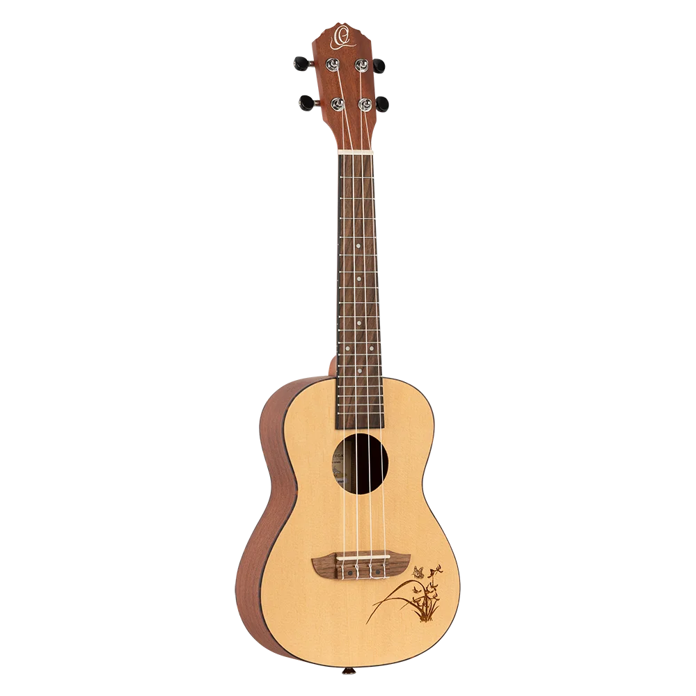 Ortega Bonfire Series Concert Ukulele Spruce/ Sapele Natural