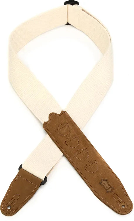 Levy's MC2PH 2-inch Cotton Pickholder Guitar Strap Natural