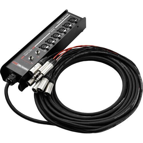 Gator Cableworks Backline Series 6-Channel Drop Snake with 2 Returns (50')