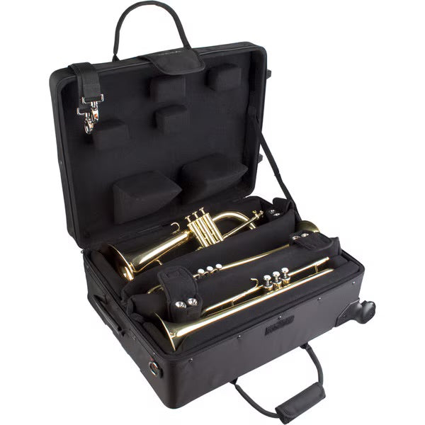 Protec Quad Horn Case With Wheels - IPAC