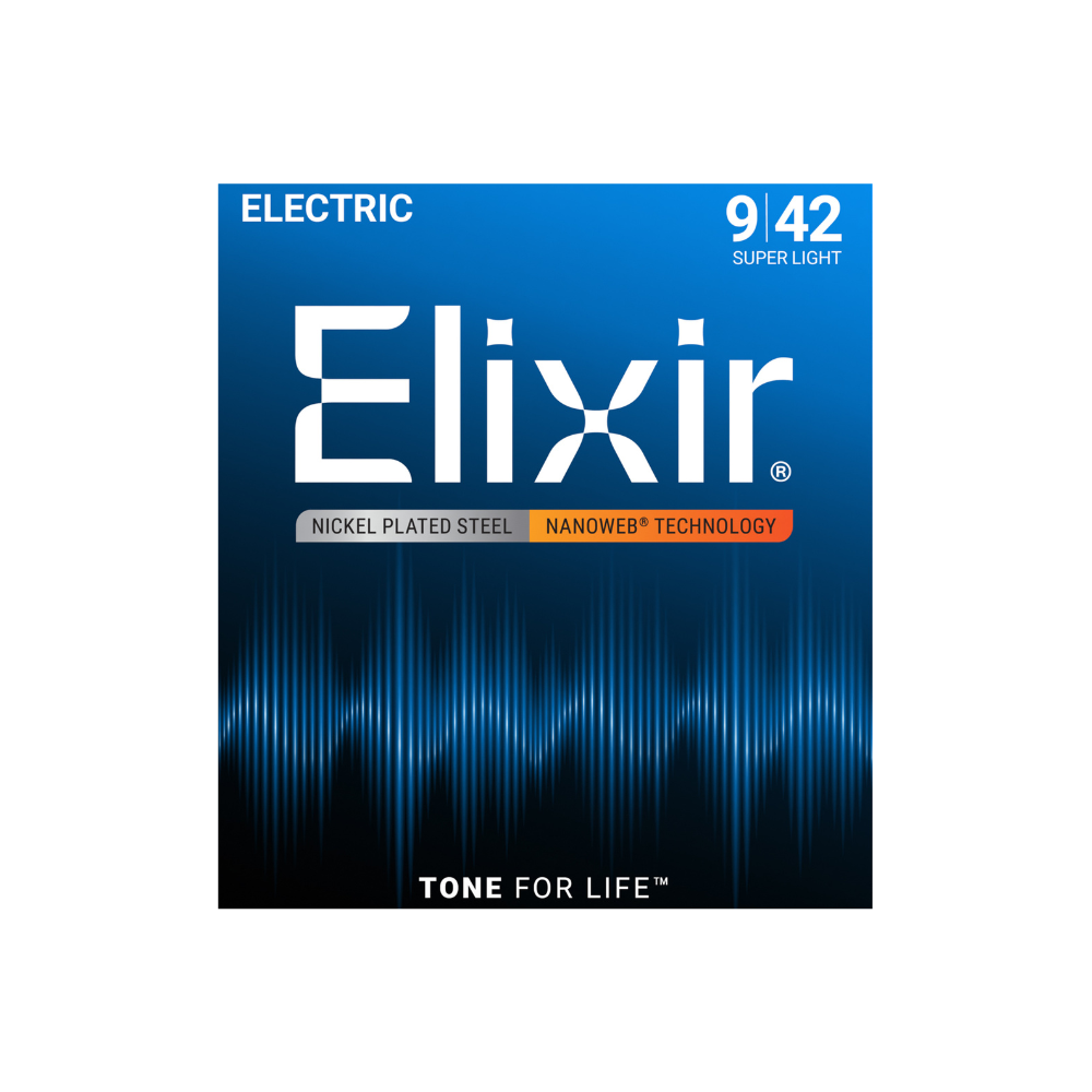 Elixir Strings 12002 Nanoweb Electric Guitar Strings - .009-.042 Super Light