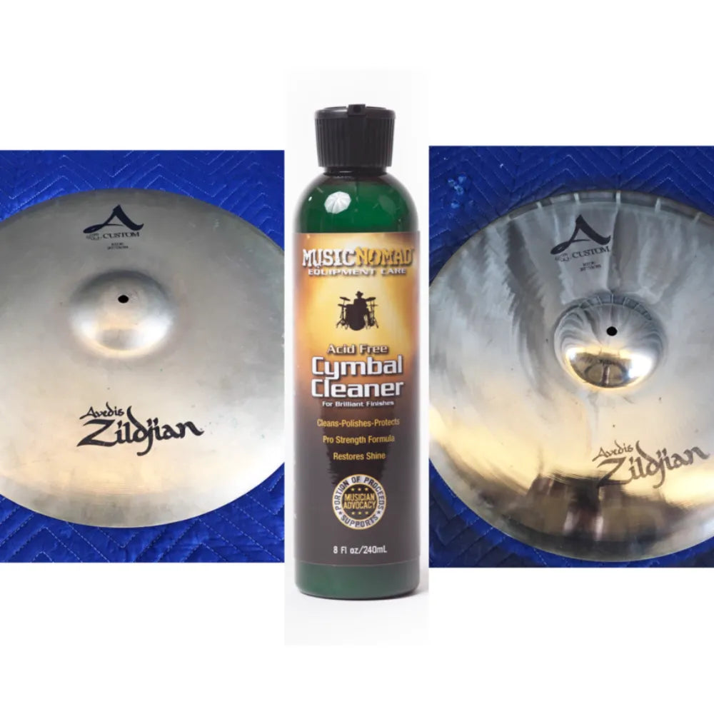 MusicNomad Cymbal Cleaner – Acid Free Cleaner, Polisher, Protectant for Brilliant Finishes