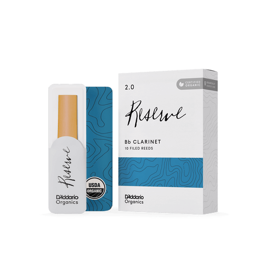 Organic Reserve Bb Clarinet Reeds, Individually-Sealed, 10-Pack