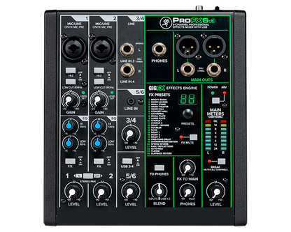 Mackie ProFX6v3 6-channel Mixer with USB and Effects