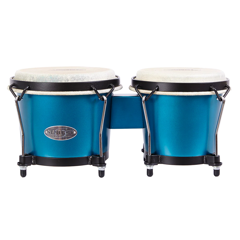 Toca Percussion Synergy Wood Bongos Matte Ocean Blue