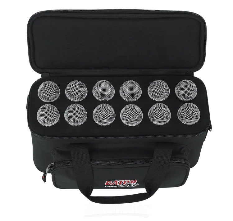 Gator GM-12B Padded 12 Microphone Bag