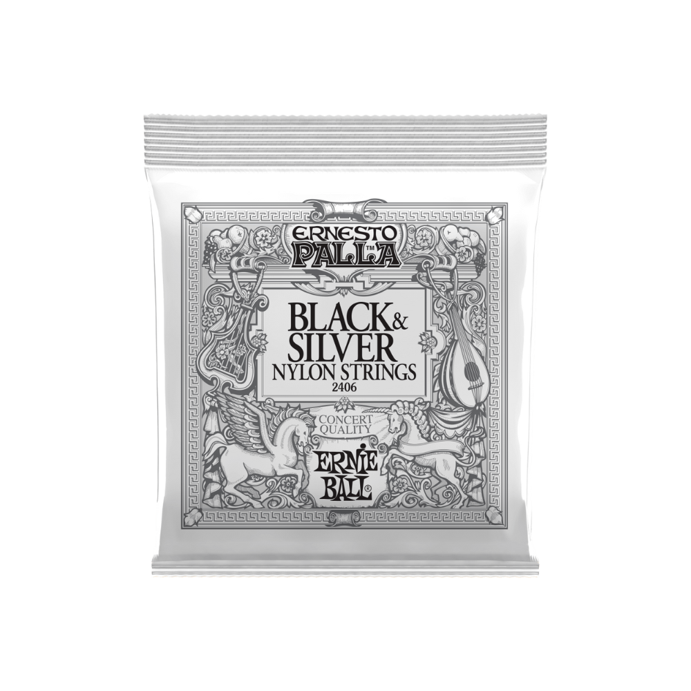 Ernesto Palla Nylon Classical Guitar Strings - Black & Silver (2406)