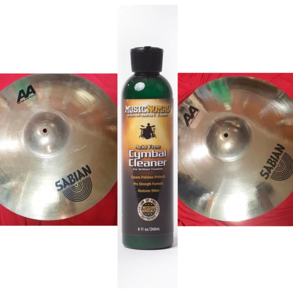 MusicNomad Cymbal Cleaner – Acid Free Cleaner, Polisher, Protectant for Brilliant Finishes
