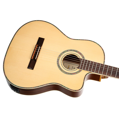 Ortega Family Series Pro Full Size Guitar Solid Spruce/ Mahogany Natural - RCE145NT