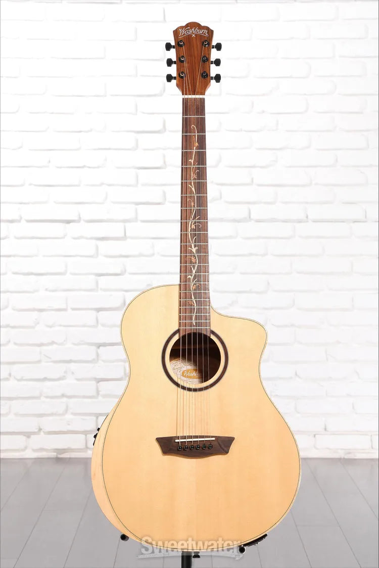 Washburn Bella Tono Suprema SC40SCE Acoustic-electric Guitar - Natural Gloss