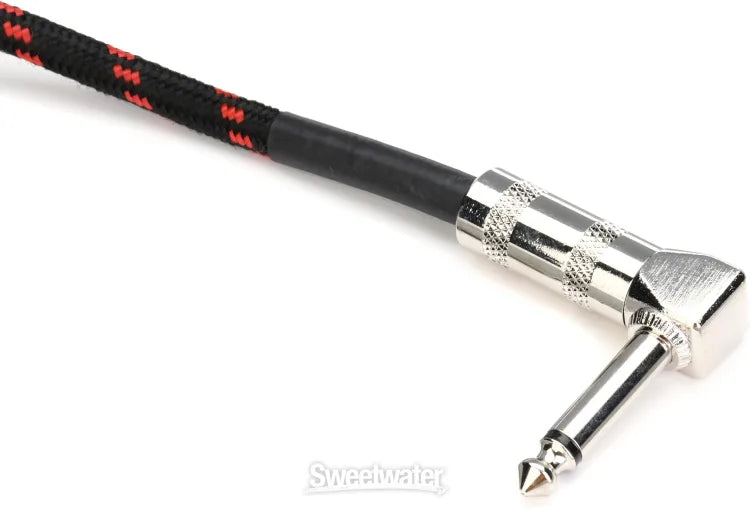 Gator Cableworks Backline Series Braided Instrument Cable - Black/Red, 20 foot