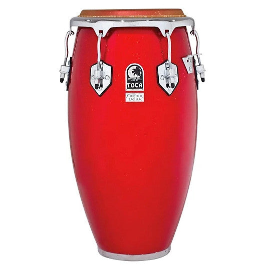 Toca 4612-1/2FS Custom Deluxe Fiberglass 12.5" Tumba Drum - Red Sparkle