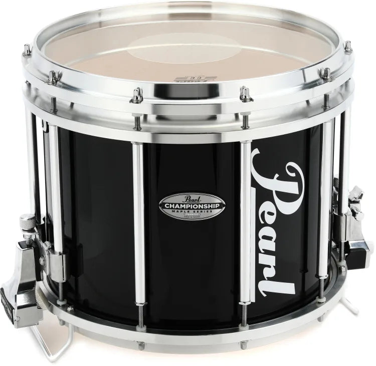 Pearl Championship Maple FFX Marching Snare Drum  13 x 11 inch Midnight Black