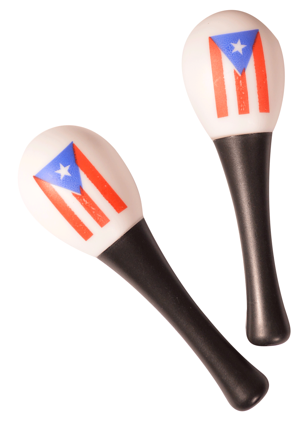 5D2 Egg Maracas with Puerto Rico Flag (Pair)