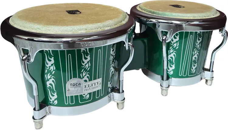 Toca Percussion Elite Pro Bongos Eldorado Green