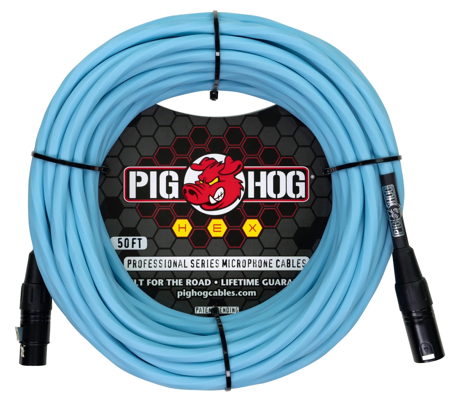 Pig Hog Hex Series Mic Cables - Daphne Blue