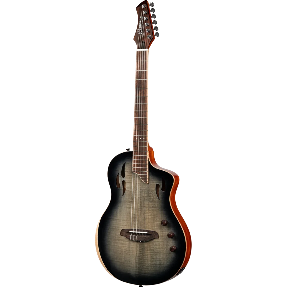 Ortega TourPlayer Series Full Size Guitar Solid Okoume/ Flamed Maple Grey Burst