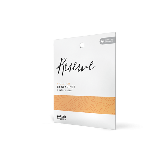Organic Reserve Evolution Bb Clarinet Reeds, Individually-Sealed, 3-Pack