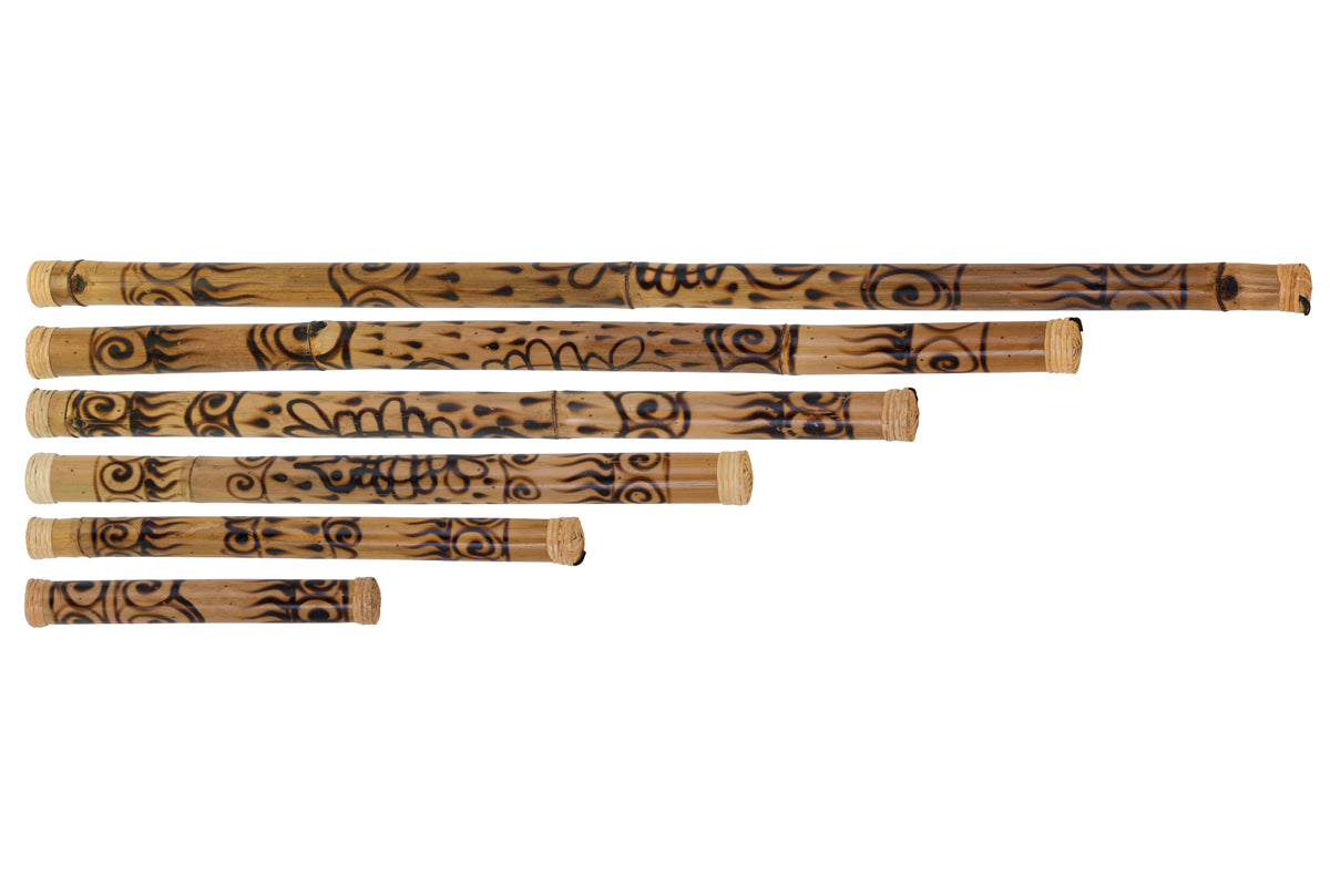 Pearl Bamboo Rainstick Burned Finish