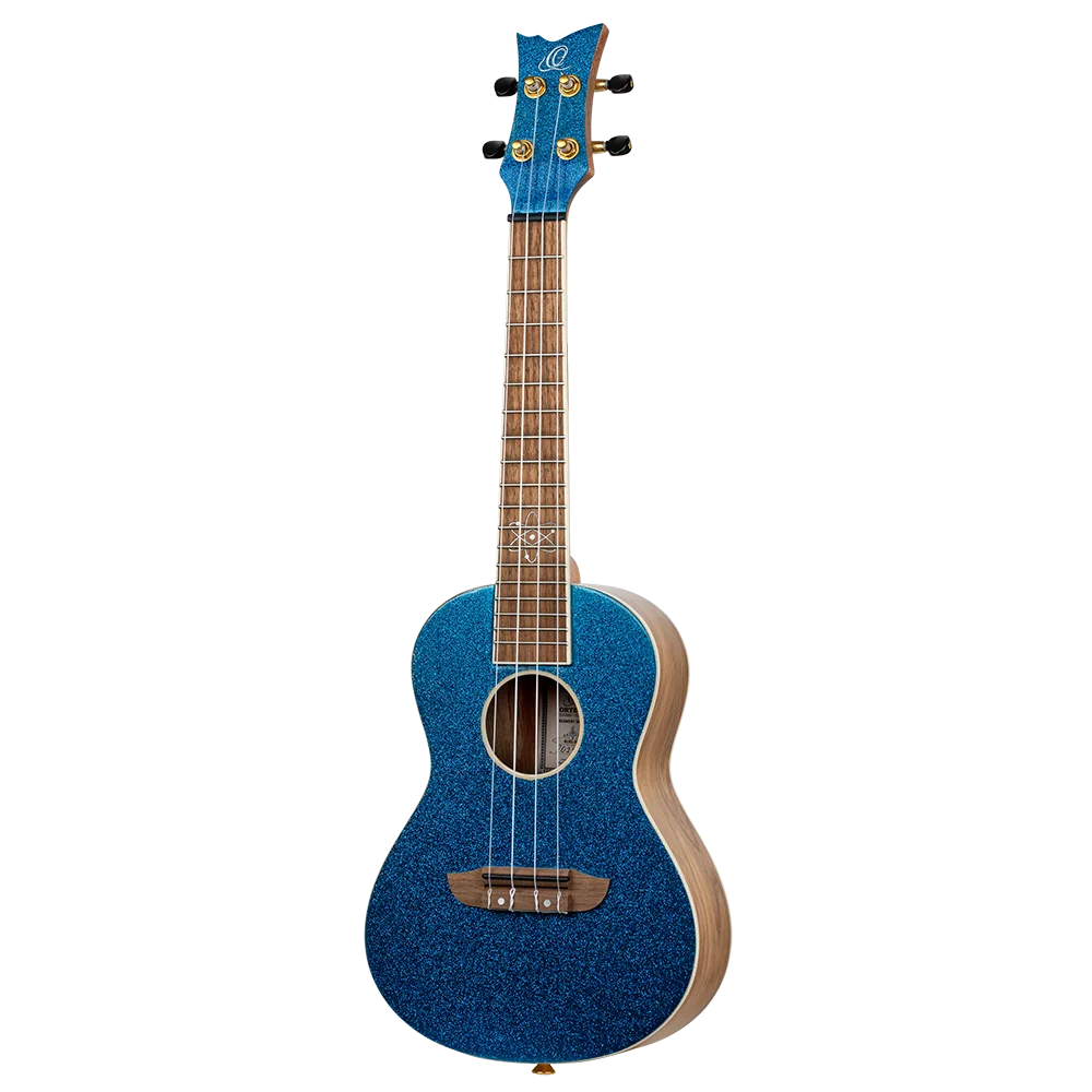 Ortega Element Series Concert Size Ukulele Spruce/ Catalpa Metallic Blue