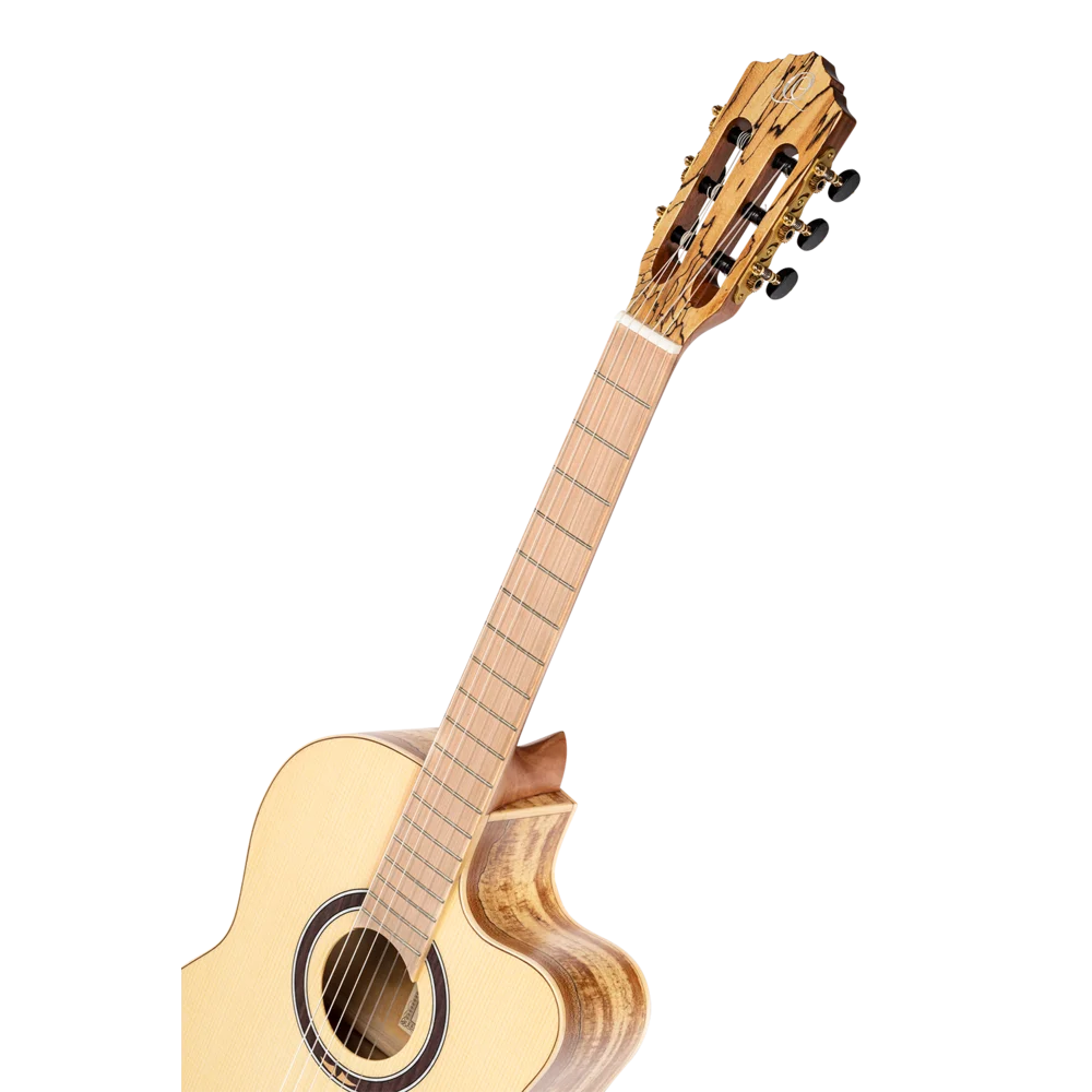 Ortega Full Size Guitar Solid Spruce/ Spalted Maple Natural - Thomas Zwijsen Signature