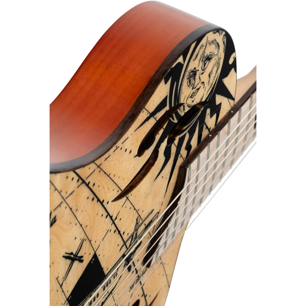 Ortega TourPlayer Series Full Size Guitar Solid Okoume/ Flamed Maple Bermuda Design
