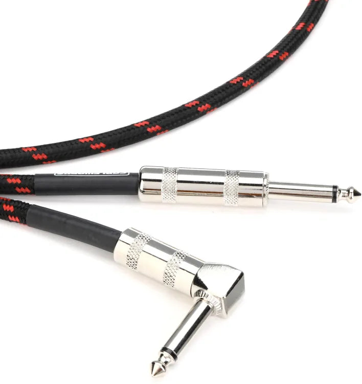 Gator Cableworks Backline Series Braided Instrument Cable - Black/Red, 20 foot