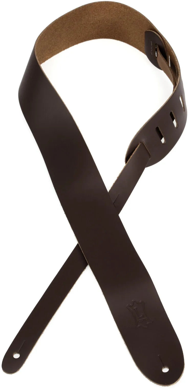 Levy's M12 Chrome-Tan Leather Guitar Strap Brown