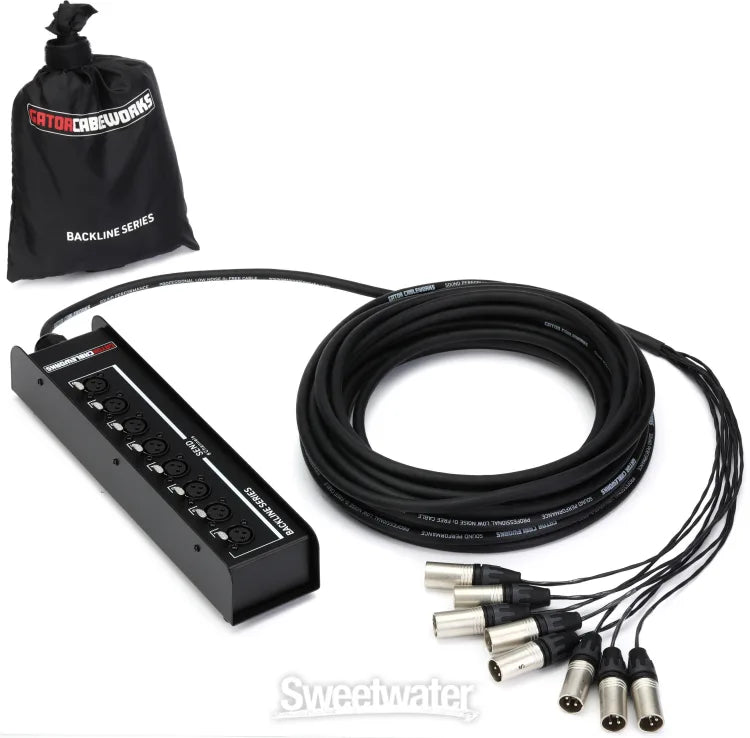 Gator Cableworks Backline Series 8-channel Drop Snake 50 foot