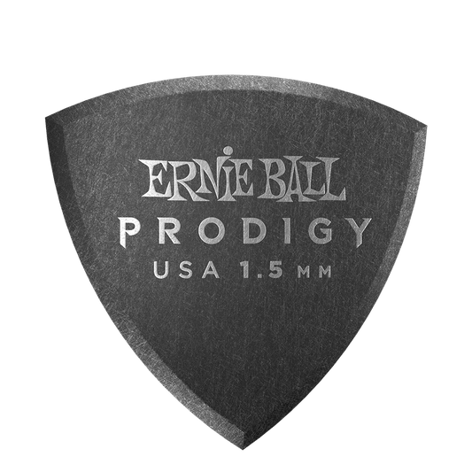 PRODIGY GUITAR PICKS - SHIELD 1.5MM BLACK - 6 PACK