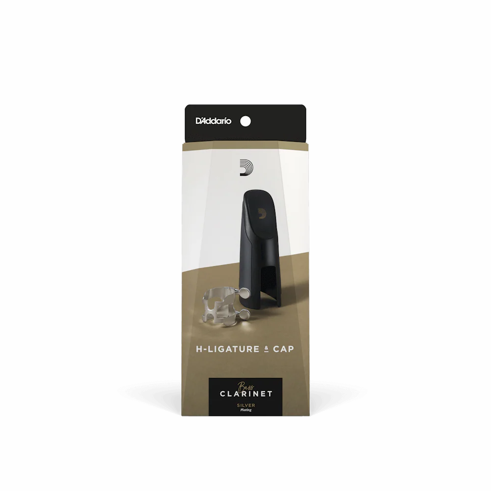 D’Addarío H-Ligature & Cap for Bass Clarinet Silver-Plated