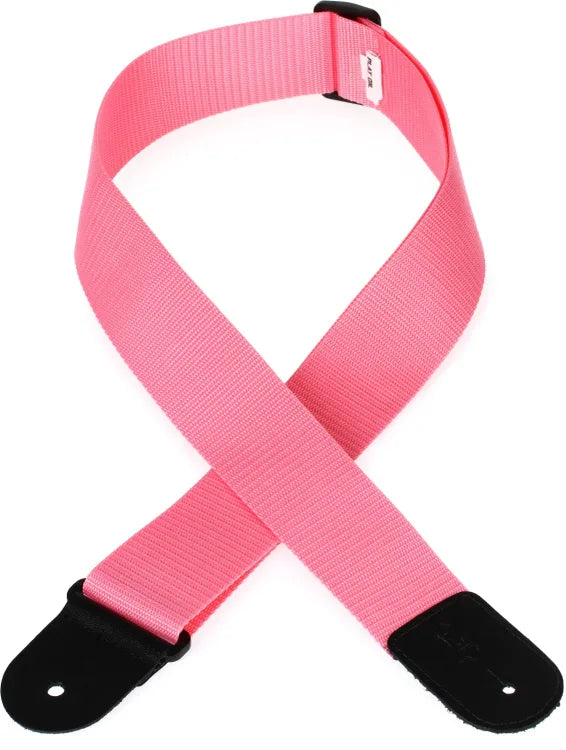 Levy's M8POLY 2-inch Woven Polypropylene Guitar Strap Pink