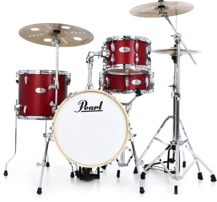 Pearl Midtown Series MT564C747 4-piece Drum Set with Hardware Matte Red