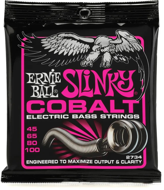 Ernie Ball Super Slinky Cobalt Electric Bass Guitar Strings