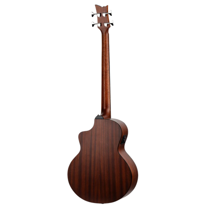 Ortega Acoustic Bass Deep Series 7 4-String Medium Scale Bass Spruce/ Mahogany Bourbon Fade - D7CE-BFT-4