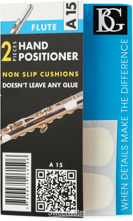 BG Flute Hand Positioner, Two Pieces - White