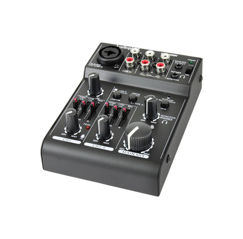 Audiopipe 3 Channel Mic-Line Mixer-USB Audio Interface