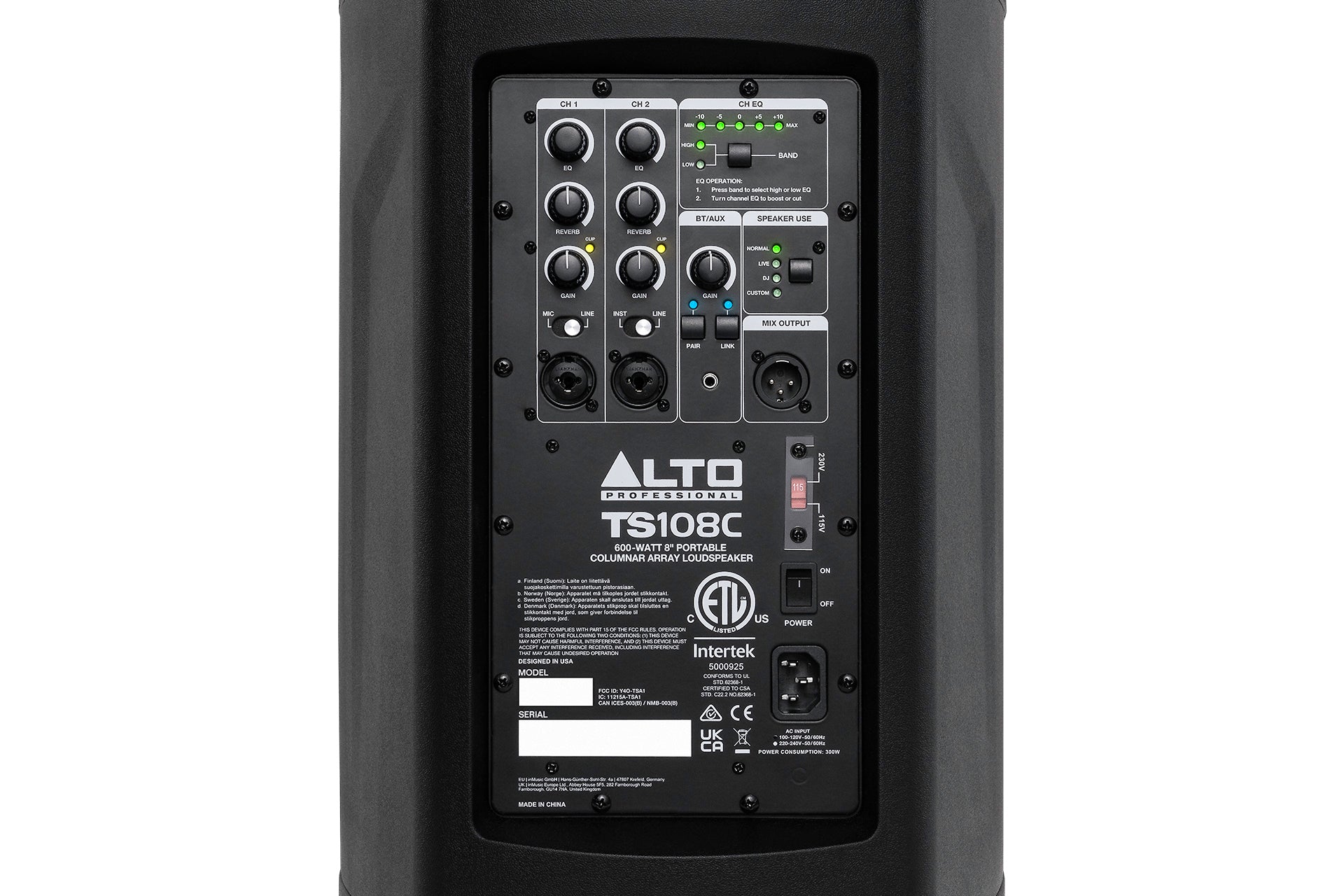 Alto Professional TS108C Portable Powered PA Speaker