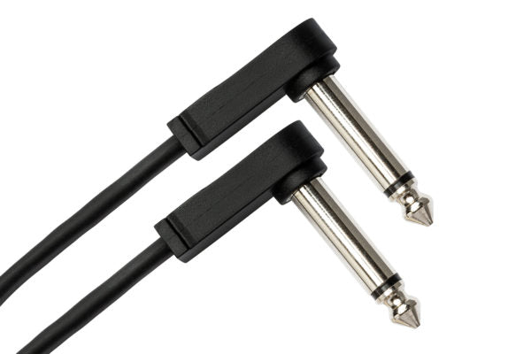 HOSA Flat Right-Angle Guitar Patch Cable Molded Low-profile Right-angle to Same