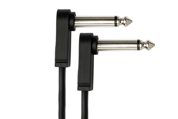 HOSA Flat Right-Angle Guitar Patch Cable Molded Low-profile Right-angle to Same